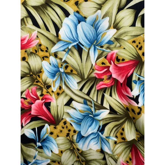 Bentley Womens Hawaiian Button Up Shirt Size 26W Tropical Floral Collared Summer - Picture 10 of 11